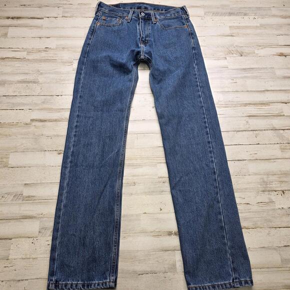 Levi's Men's 505 Jeans 30x34 Straight Leg 100% Cotton Broken In Comfortable - Picture 3 of 9